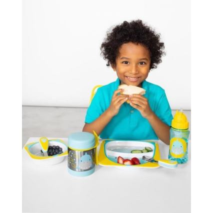 Skip Hop - Thermos per alimenti ZOO 325 ml con cucchiaio e forchetta, squalo