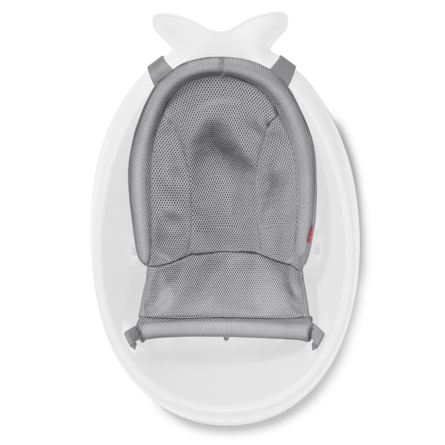 Skip Hop - Vaschetta da bagno ergonomica con tappetino MOBY 3 bianco