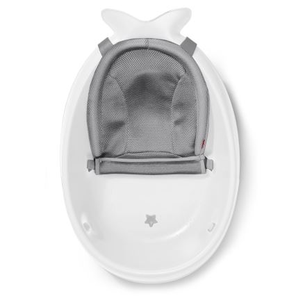 Skip Hop - Vaschetta da bagno ergonomica con tappetino MOBY 3 bianco
