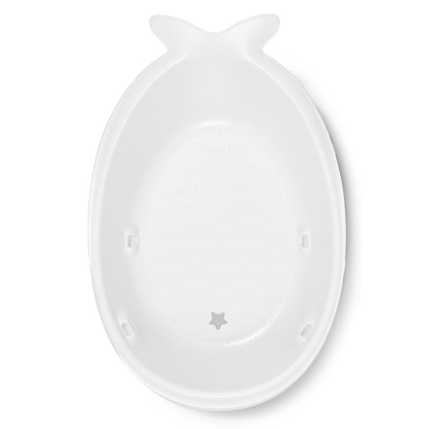 Skip Hop - Vaschetta da bagno ergonomica con tappetino MOBY 3 bianco