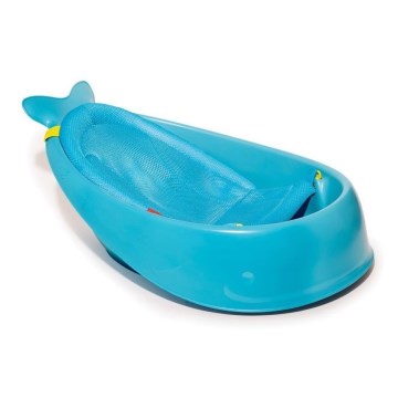 Skip Hop - Vaschetta da bagno ergonomica con tappetino MOBY 3 blu