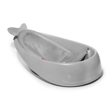 Skip Hop - Vaschetta da bagno ergonomica con tappetino MOBY 3 grigio