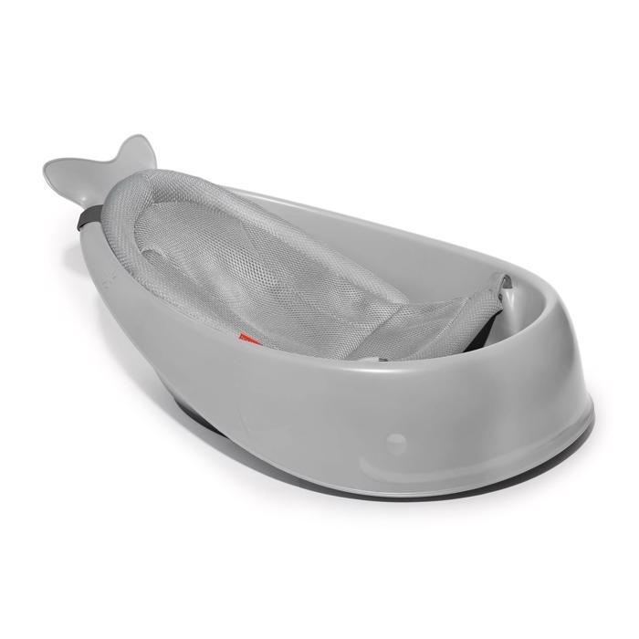 Skip Hop - Vaschetta da bagno ergonomica con tappetino MOBY 3 grigio