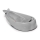 Skip Hop - Vaschetta da bagno ergonomica con tappetino MOBY 3 grigio