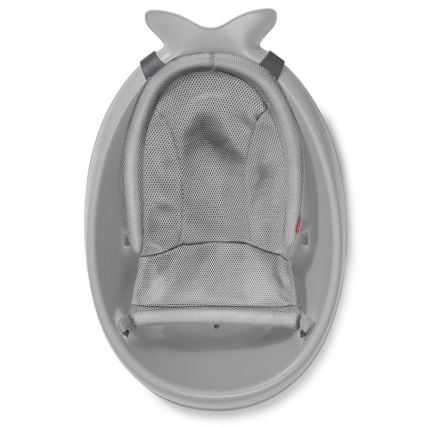 Skip Hop - Vaschetta da bagno ergonomica con tappetino MOBY 3 grigio