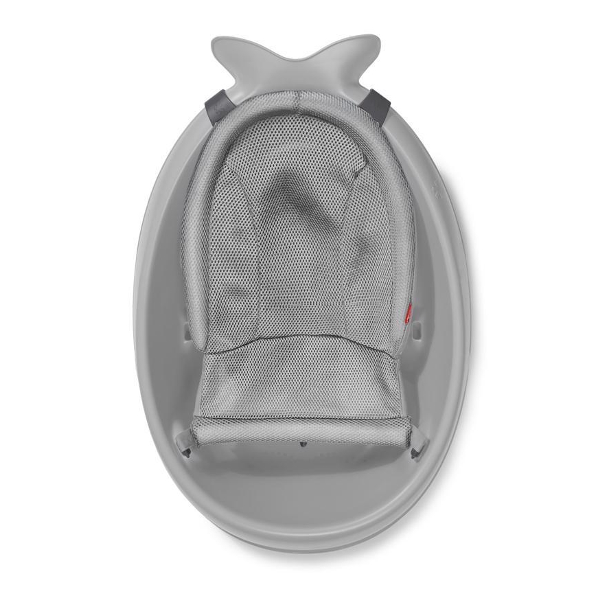 Skip Hop - Vaschetta da bagno ergonomica con tappetino MOBY 3 grigio