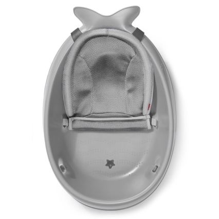 Skip Hop - Vaschetta da bagno ergonomica con tappetino MOBY 3 grigio