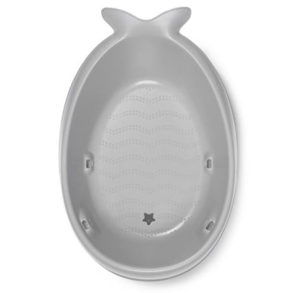 Skip Hop - Vaschetta da bagno ergonomica con tappetino MOBY 3 grigio