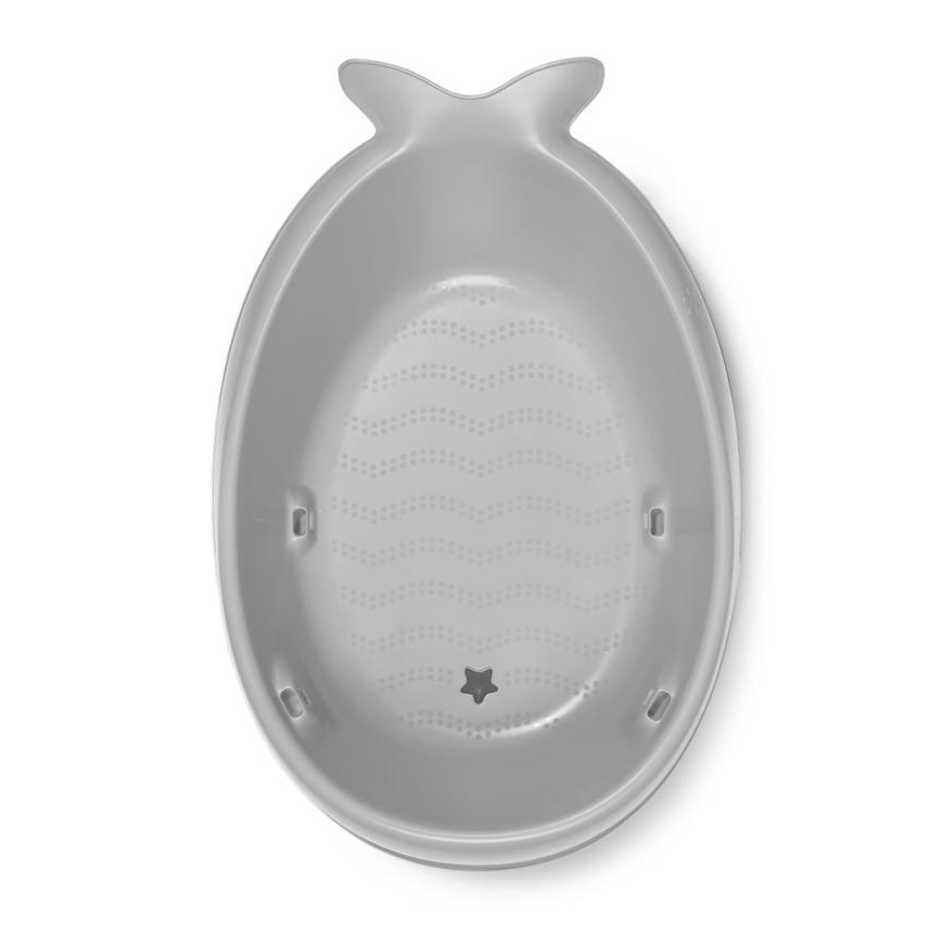 Skip Hop - Vaschetta da bagno ergonomica con tappetino MOBY 3 grigio