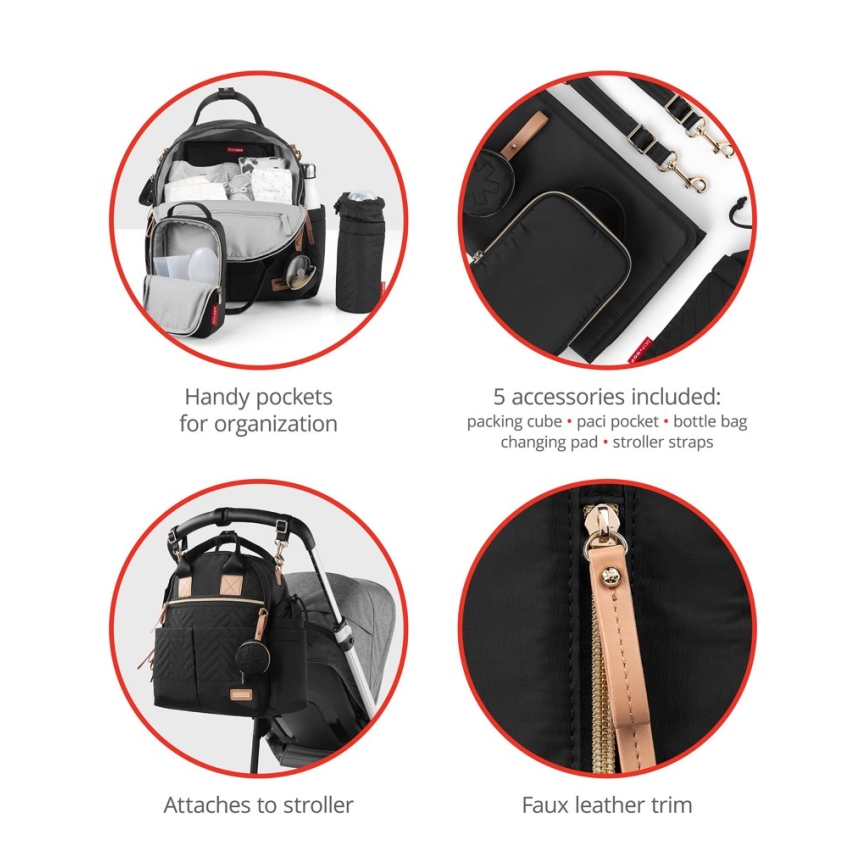 Skip Hop - Zaino di ricambio per culle 6in1 SUITE SET nero