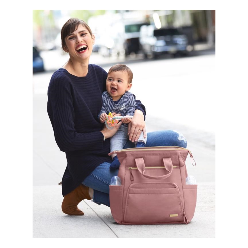 Skip Hop - Zaino fasciatoio per passeggino MAINFRAME Rosa polvere