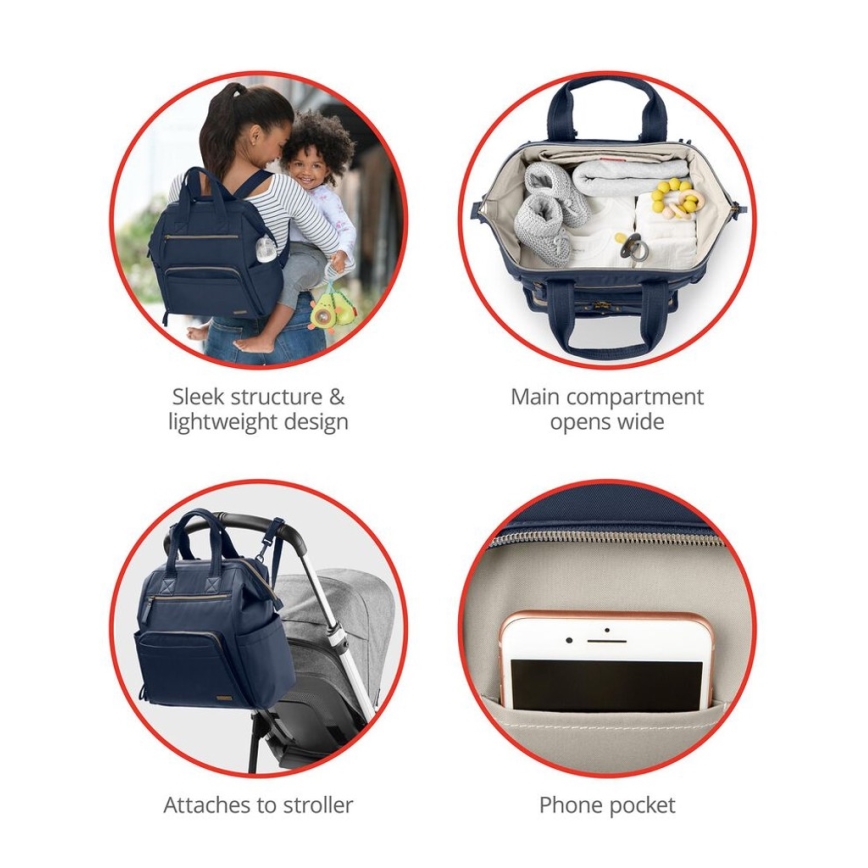 Skip Hop - Zaino fasciatoio per passeggino MAINFRAME Midnight Navy