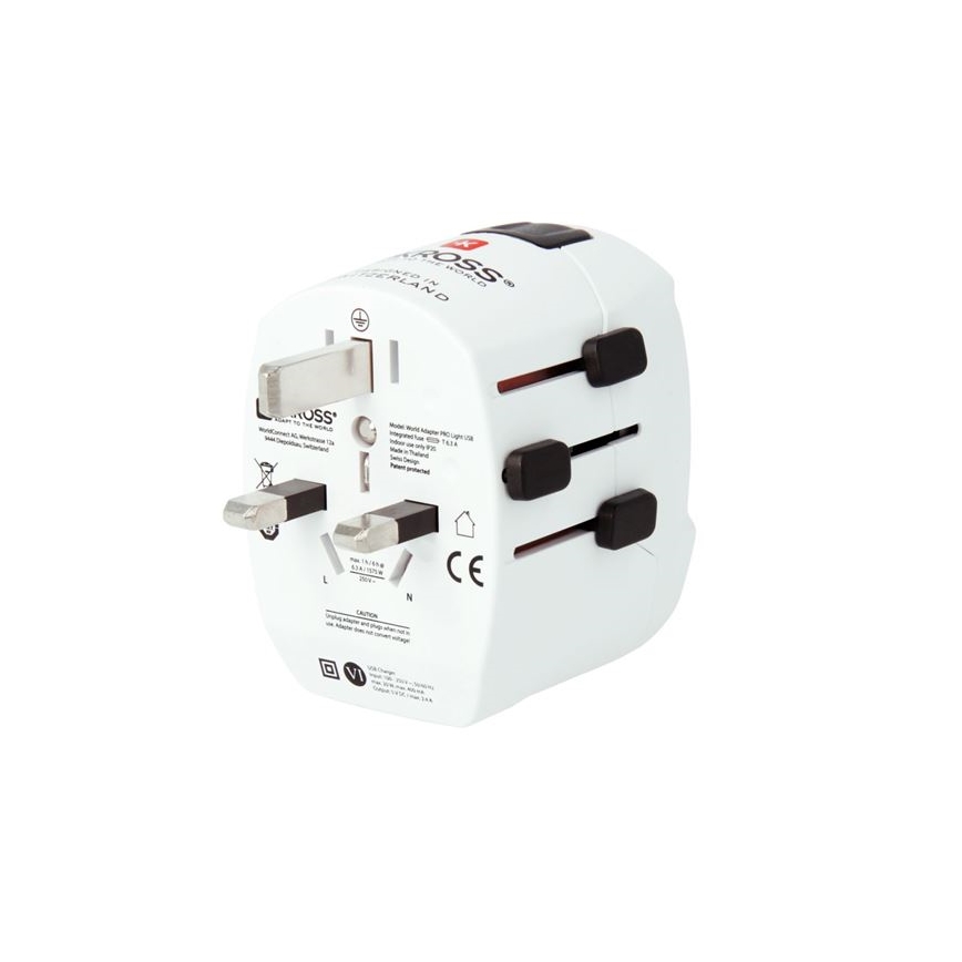 Adattatore da viaggio PRO Light USB AC45PD - Universale, UK+USA+AUS/CN USB A+C 45W
