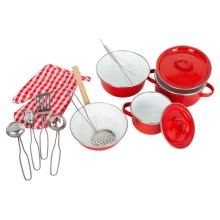 Small Foot - Children's metallo kitchenware rosso