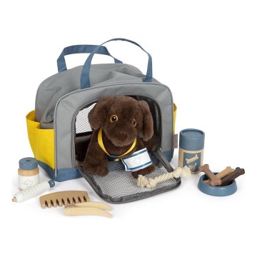 Small Foot - Peluche cane con kit di cura