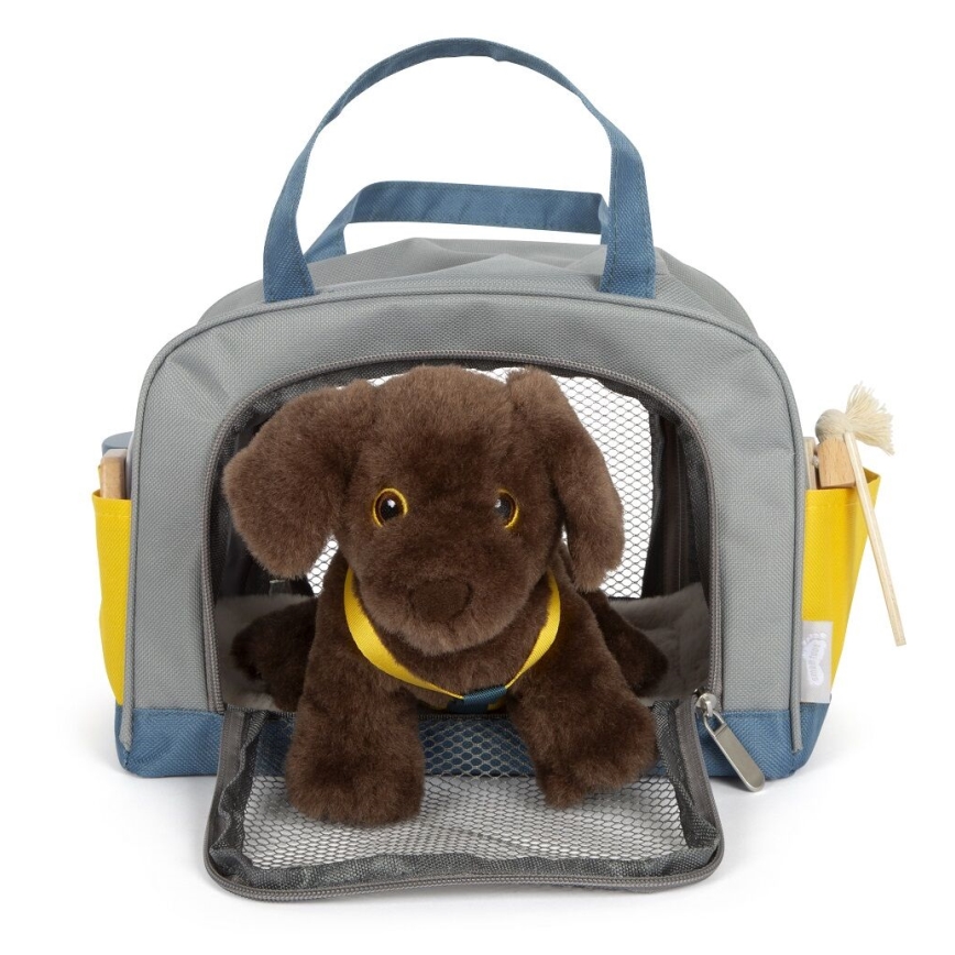 Small Foot - Peluche cane con kit di cura