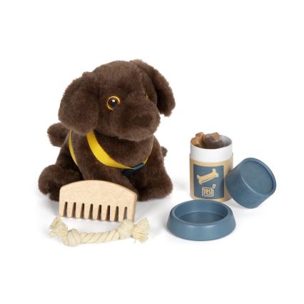Small Foot - Peluche cane con kit di cura