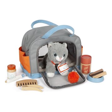 Small Foot - Peluche gatta con kit di cura