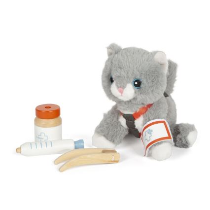 Small Foot - Peluche gatta con kit di cura