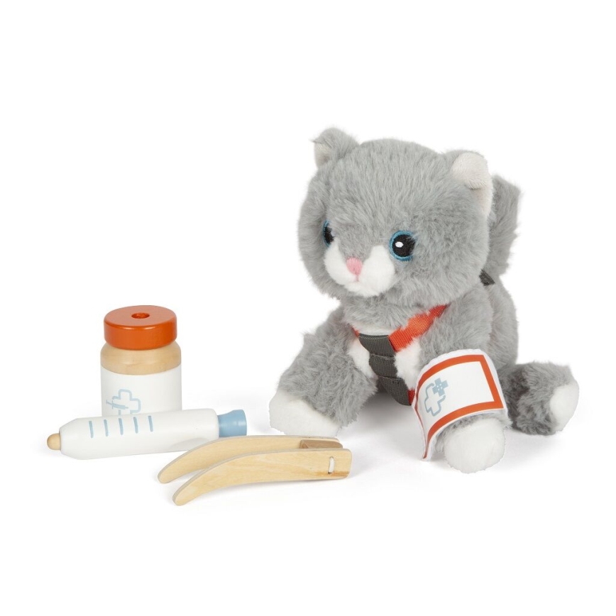 Small Foot - Peluche gatta con kit di cura