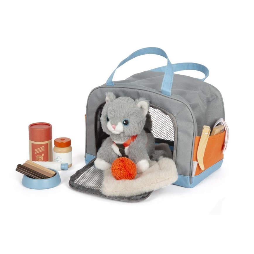 Small Foot - Peluche gatta con kit di cura