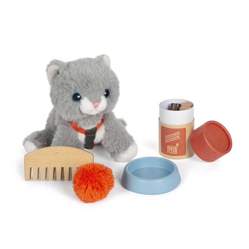 Small Foot - Peluche gatta con kit di cura