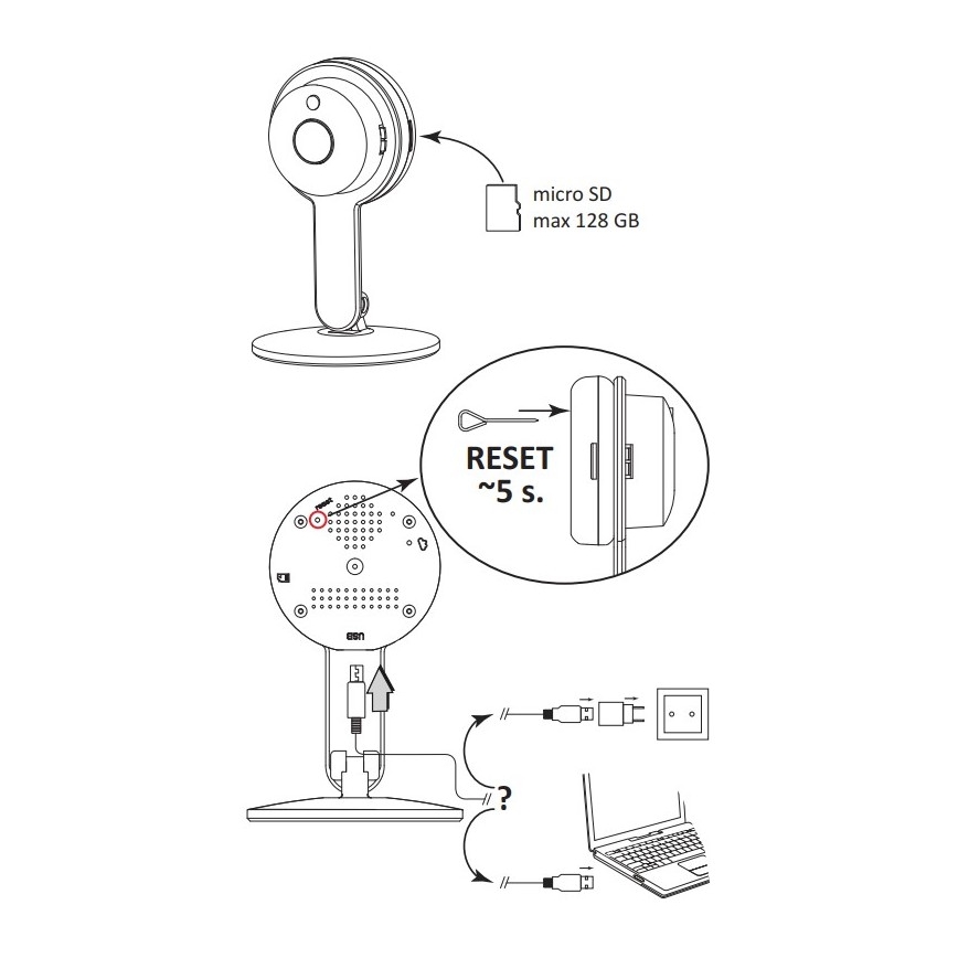 Smart camera COSMO LED/230V/Wi-Fi Tuya