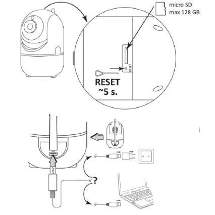 Smart camera COSMO LED/230V/Wi-Fi Tuya