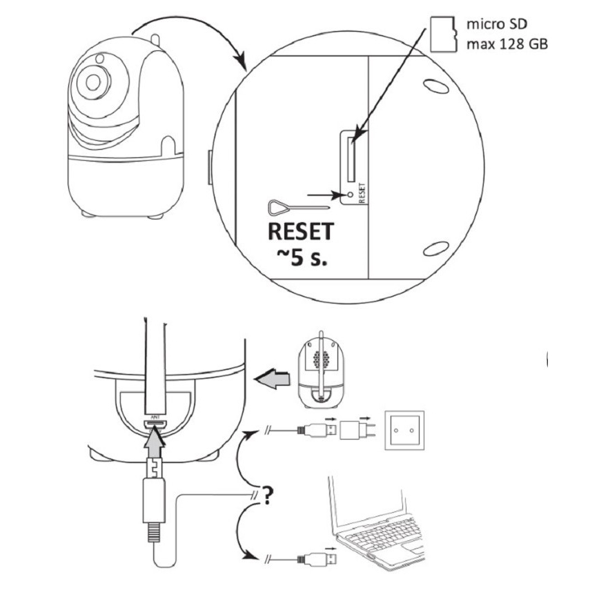 Smart camera COSMO LED/230V/Wi-Fi Tuya