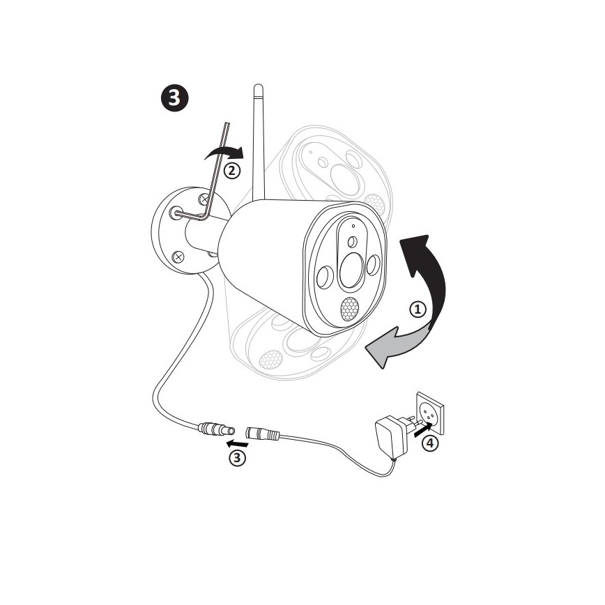 Smart camera da esterno COSMO LED/230V/Wi-Fi Tuya IP66