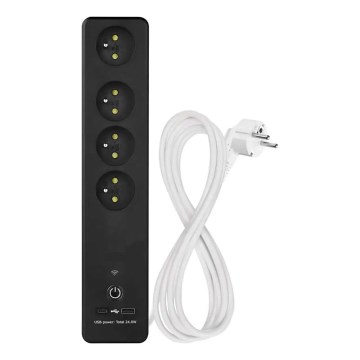 Smart estensione cavo con interruttore GoSmart 4Z + 1xUSB-A + 1xUSB-C 2 m Wi-Fi Tuya