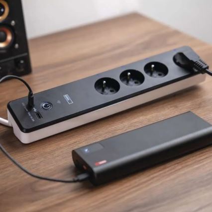 Smart estensione cavo con interruttore GoSmart 4Z + 1xUSB-A + 1xUSB-C 2 m Wi-Fi Tuya