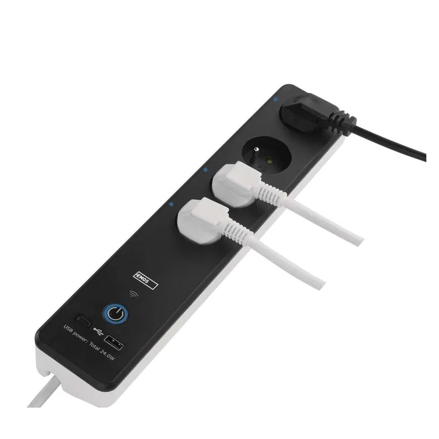 Smart estensione cavo con interruttore GoSmart 4Z + 1xUSB-A + 1xUSB-C 2 m Wi-Fi Tuya