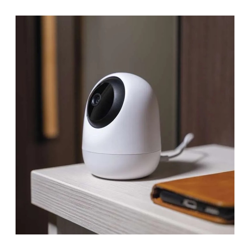 Smart interno swivel camera con sensore di movimento GoSmart 5V Wi-Fi Tuya bianco