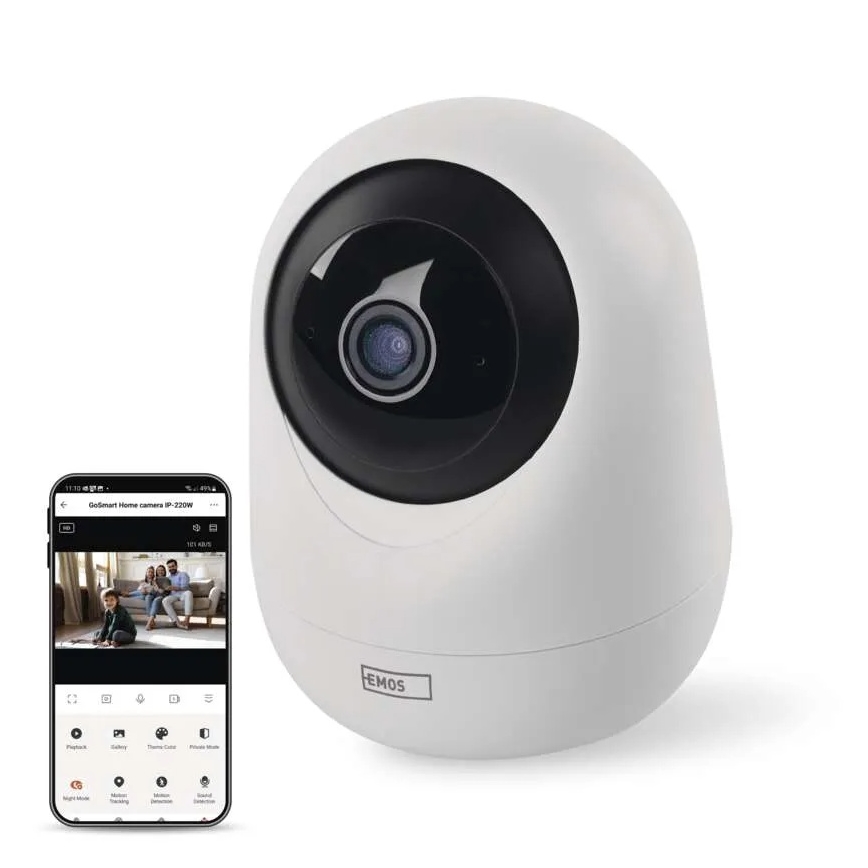 Smart interno swivel camera con sensore di movimento GoSmart 5V Wi-Fi Tuya bianco