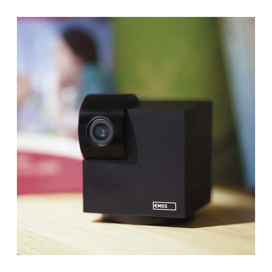 Smart interno swivel camera con sensore di movimento GoSmart 5V Wi-Fi Tuya nero