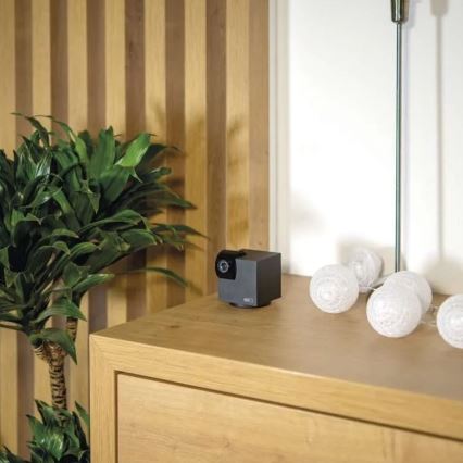 Smart interno swivel camera con sensore di movimento GoSmart 5V Wi-Fi Tuya nero