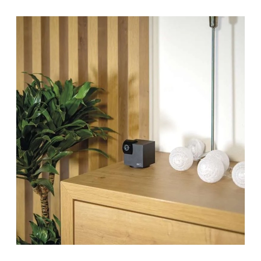 Smart interno swivel camera con sensore di movimento GoSmart 5V Wi-Fi Tuya nero