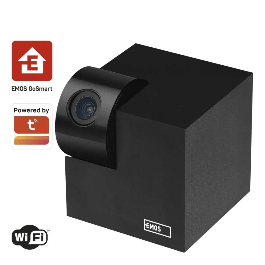 Smart interno swivel camera con sensore di movimento GoSmart 5V Wi-Fi Tuya nero