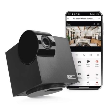 Smart interno swivel camera con sensore di movimento GoSmart 5V Wi-Fi Tuya nero