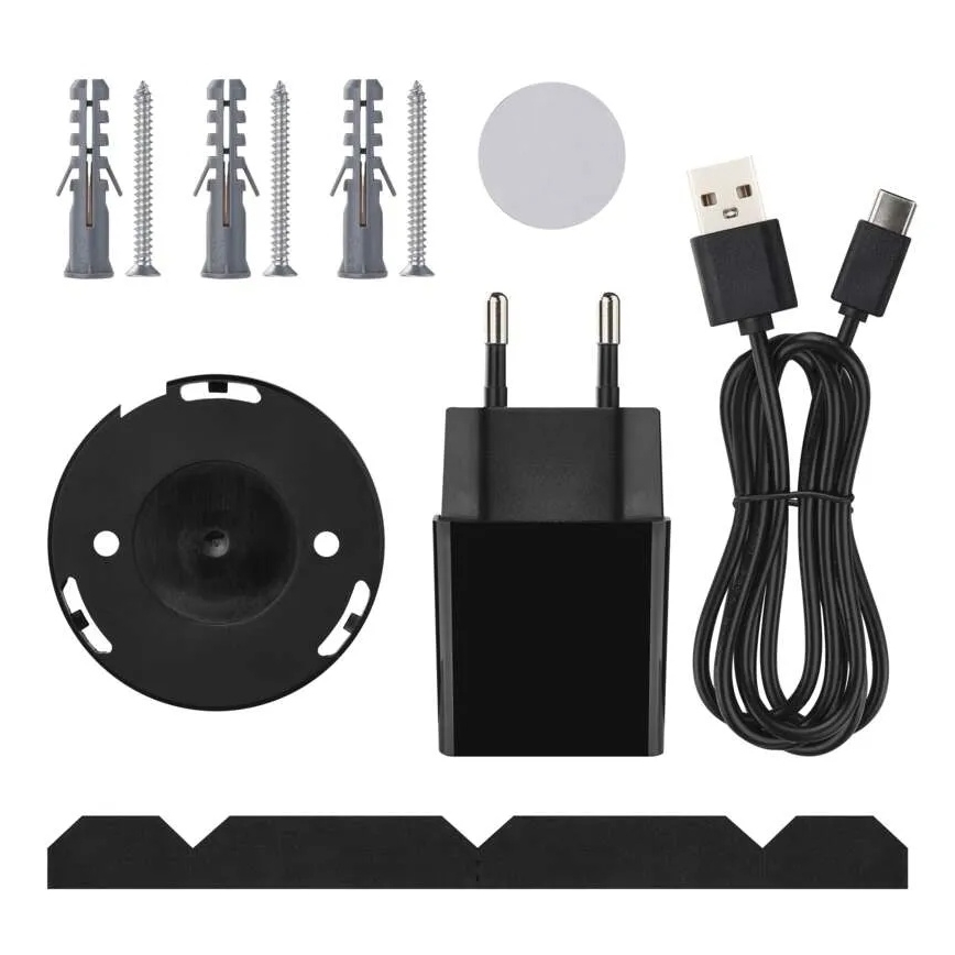 Smart interno swivel camera con sensore di movimento GoSmart 5V Wi-Fi Tuya nero
