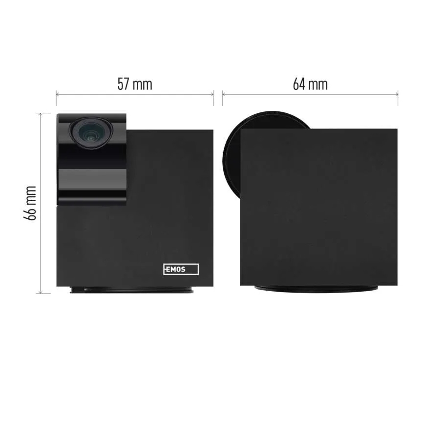 Smart interno swivel camera con sensore di movimento GoSmart 5V Wi-Fi Tuya nero