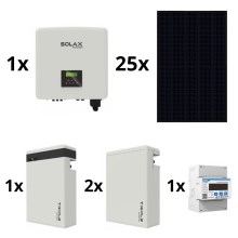 Sol. kit: SOLAX Power - 10kWp RISEN Full Black + 10kW SOLAX converter 3f + batteria 17,4 kWh