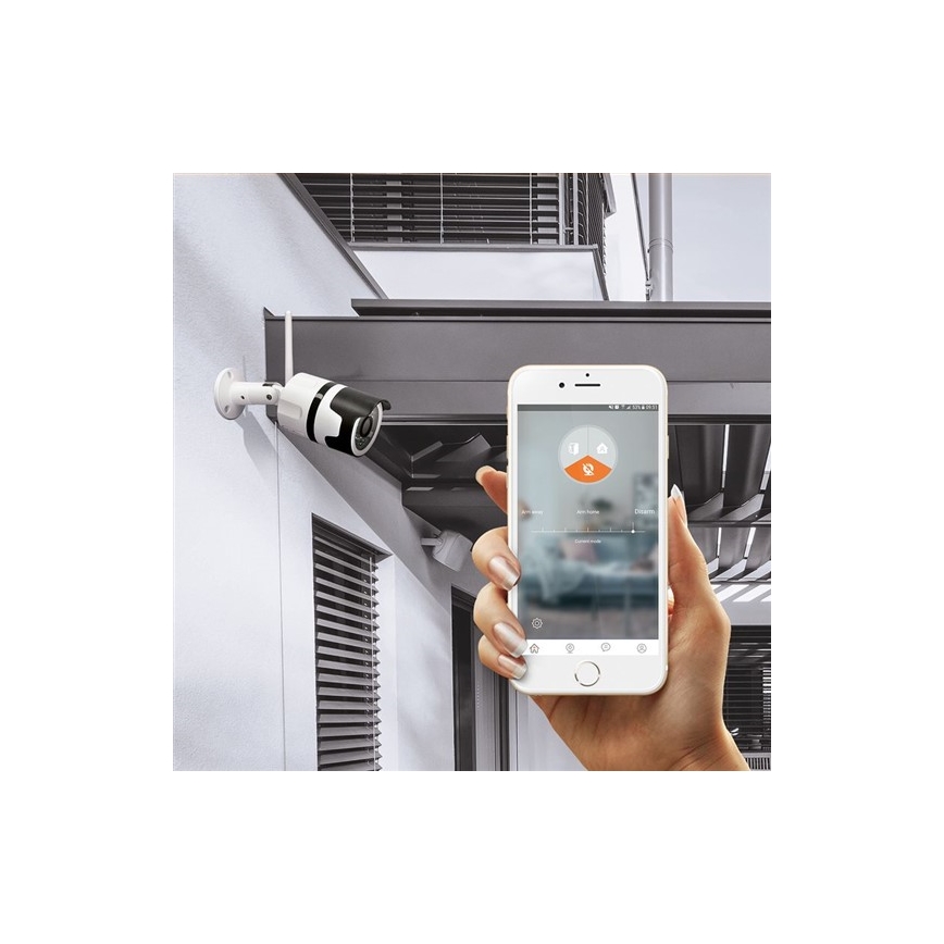 Videocamera IP per esterni con sensore 12V/FULL HD IP65 Wi-Fi Tuya