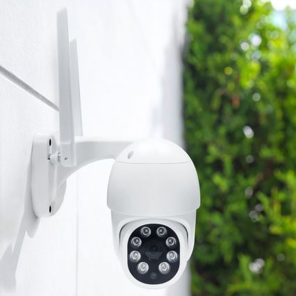 Telecamera da esterno con sensore, IP65, Wi‑Fi e compatibile con Tuya