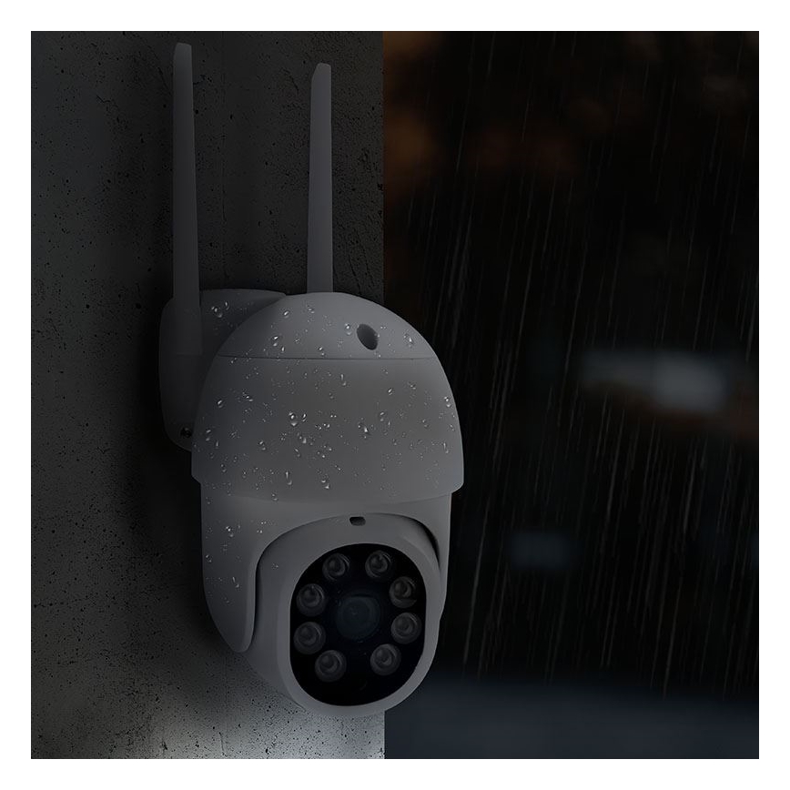 Telecamera da esterno con sensore, IP65, Wi‑Fi e compatibile con Tuya