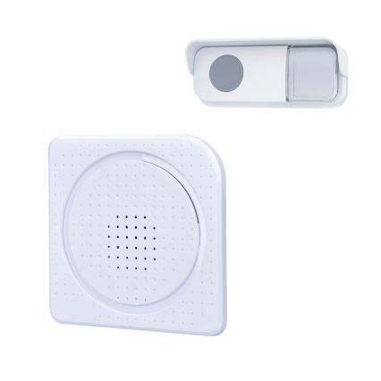 Campanello wireless a batteria 3xAA IP44 bianco