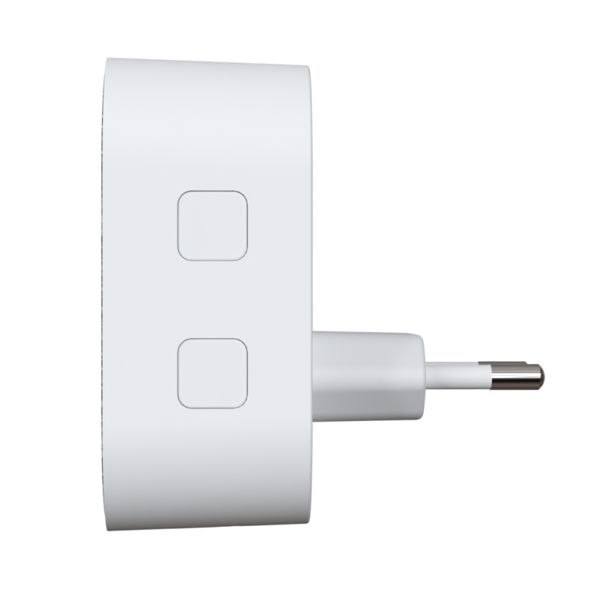 Campanello wireless con spina integrata 230V + 2x bottone 2xCR2032 IP44 bianco