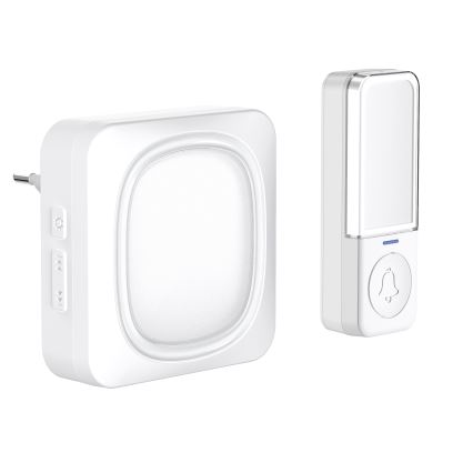 Campanello wireless con illuminazione a LED 230V/1xCR2032 IP56 bianco