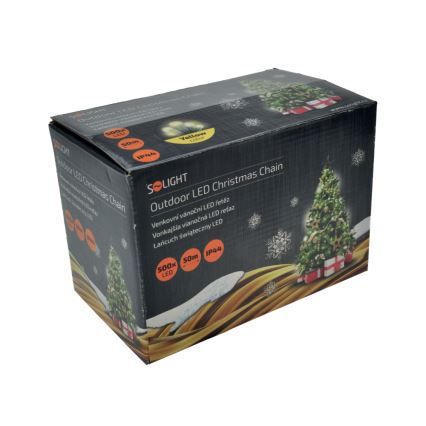 Catena natalizia LED da esterno 500xLED/230V 50m IP44 bianco caldo